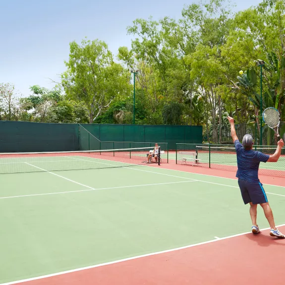 Two tennis courts and four pickleball courts at Neilson x The Ravenala Attitude