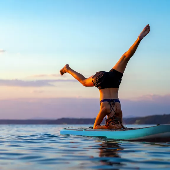 SUP yoga at Neilson x The Ravenala Attitude