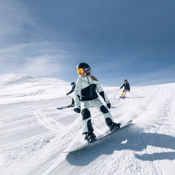 Enjoying the piste