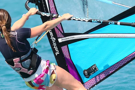 Woman Windsurfing 