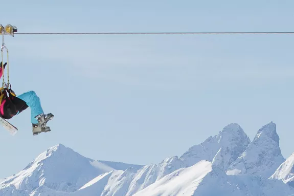 Tyrolienne lift Val Thorens