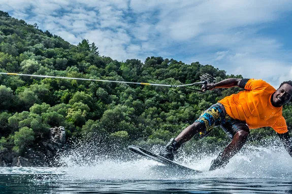 girl wakeboarding 