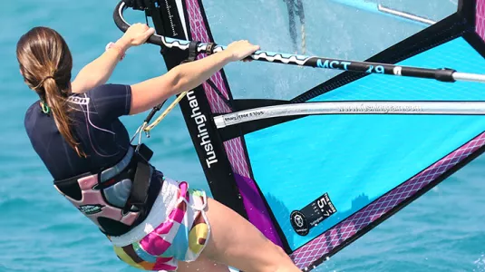 Woman Windsurfing 