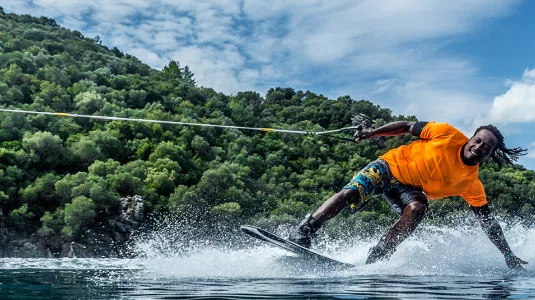 girl wakeboarding 
