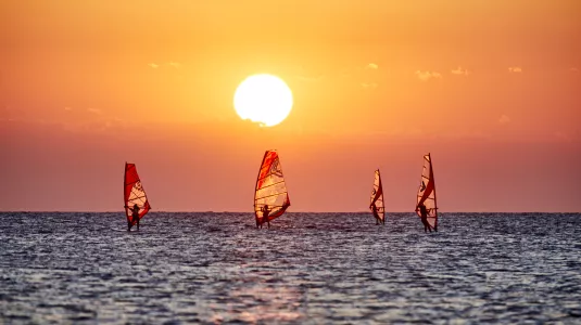 WIndsurfing at Levante Beach Club