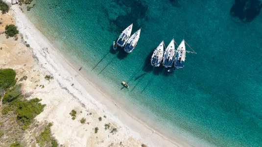 Docked in a secluded bay