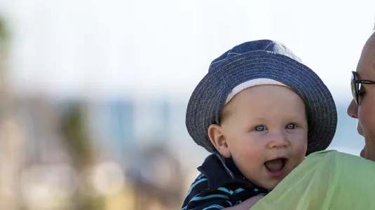 A smiling baby