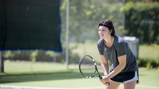 playing tennis