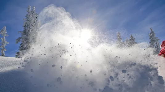 Powder skiing