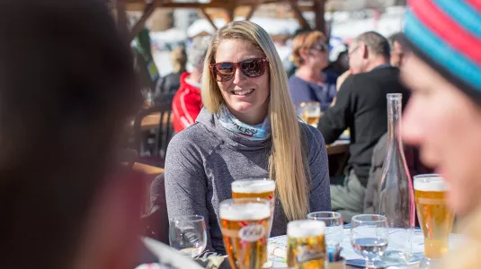 Lunchtime on the slopes