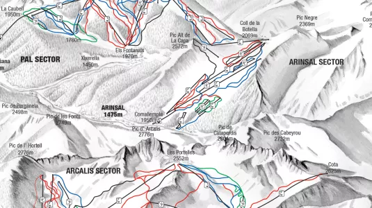 Arinsal piste map