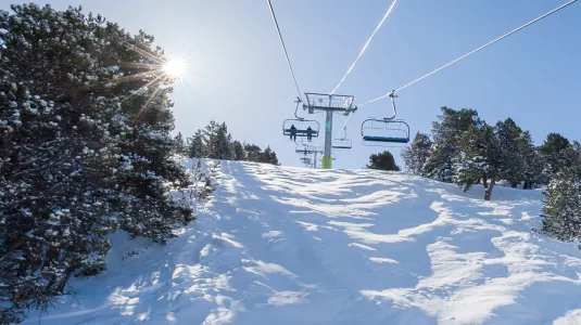 ski lift and piste