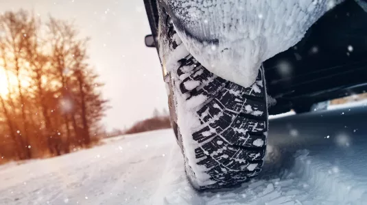 car in snow