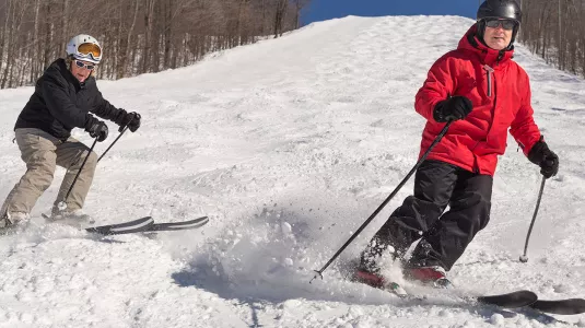 skiing moguls