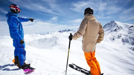 off piste skiing and snowboarding