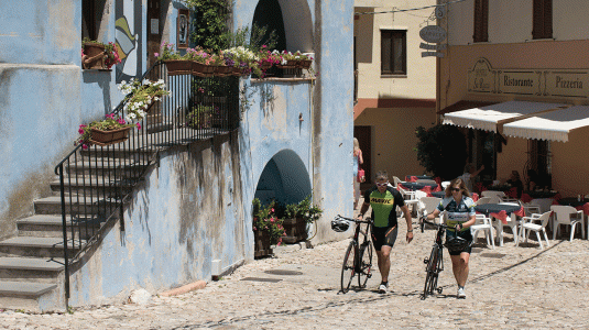 road bikes in a Sardinian village