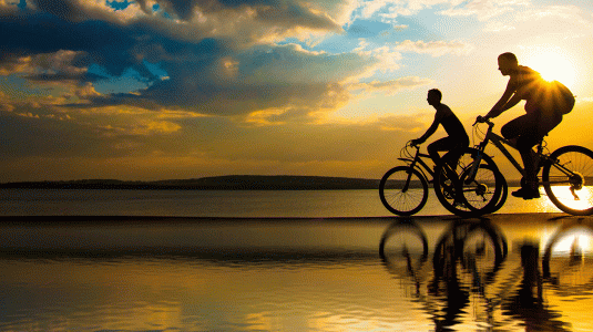 sunset cycling