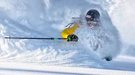 solo lady skier