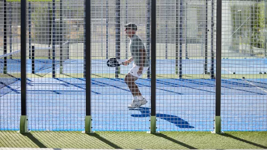 man playing padel