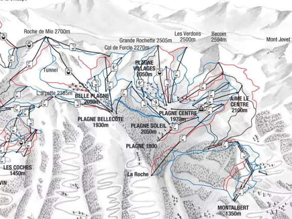 La Plagne piste map