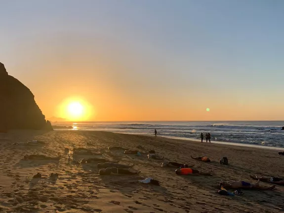 beach at sunset