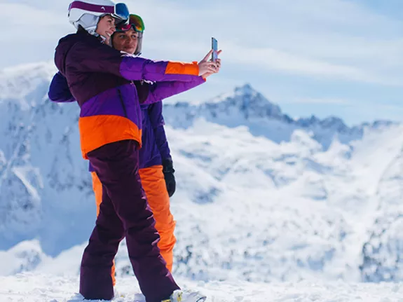 Couple taking a selfie