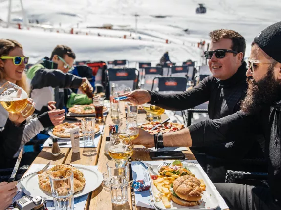 A group eating in France