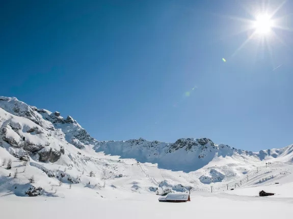 Snowy mountains in Italy