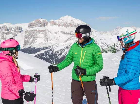 Skiers in Italy