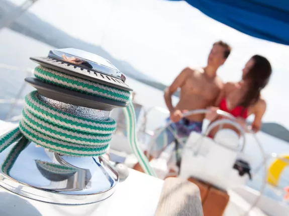 Couple on a yacht