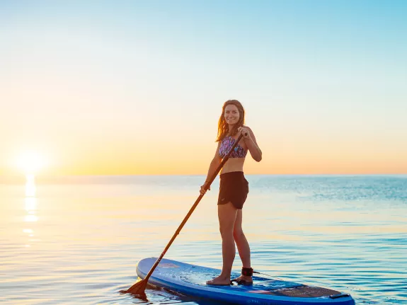 woman on paddle board