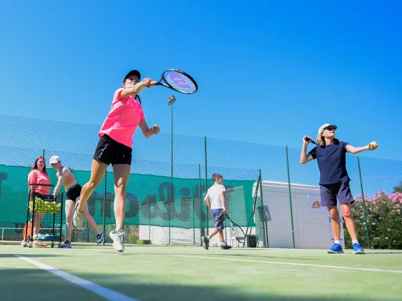 people playing tennis
