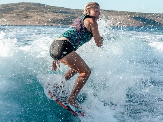 wakesurfing