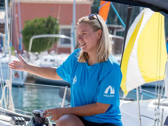 Teaching on a Neilson yacht
