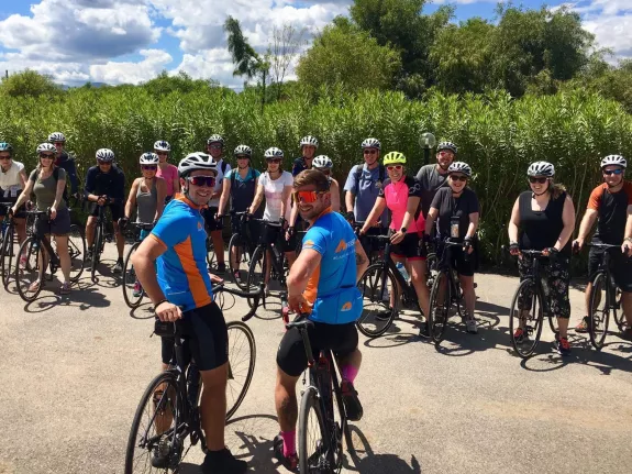 Neilson team on bike ride