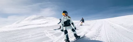 Enjoying the piste
