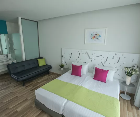 THREE INTERCONNECTING HOTEL ROOMS